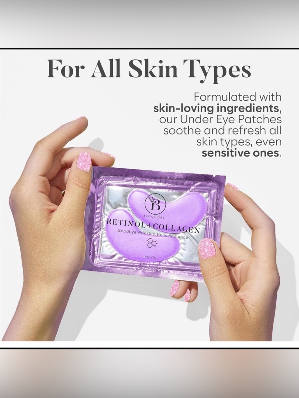 (1 count) Retinol + Collagen Under Eye Patches — Purple